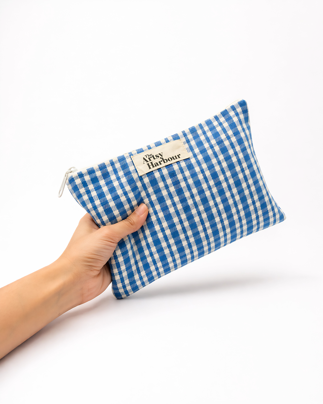 Blue Checkmate Pouch