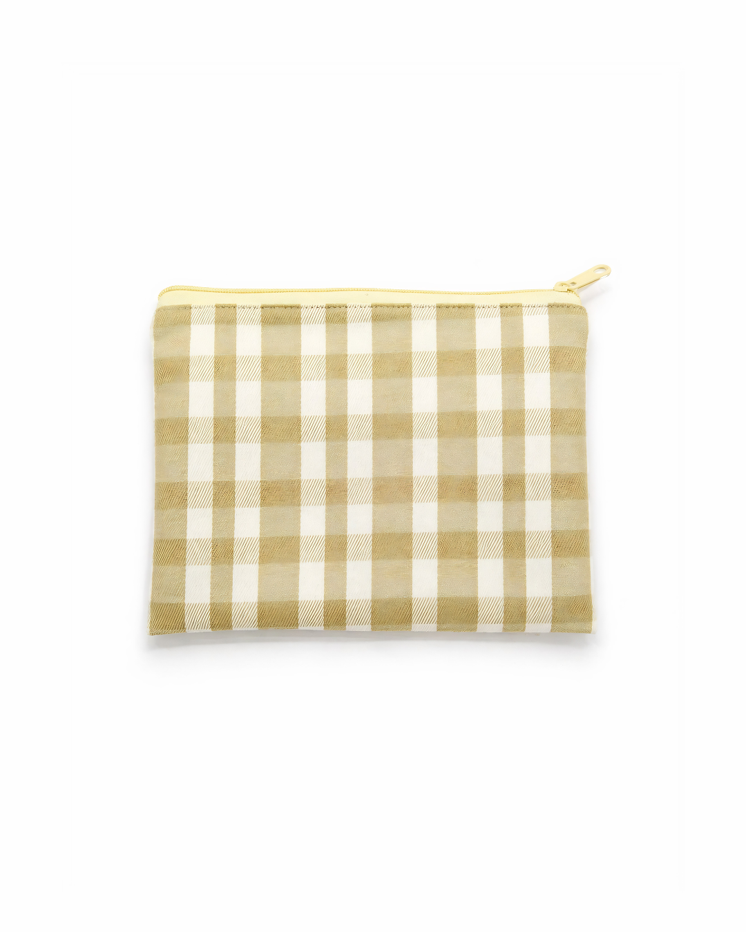 Beige Checkmate Pouch