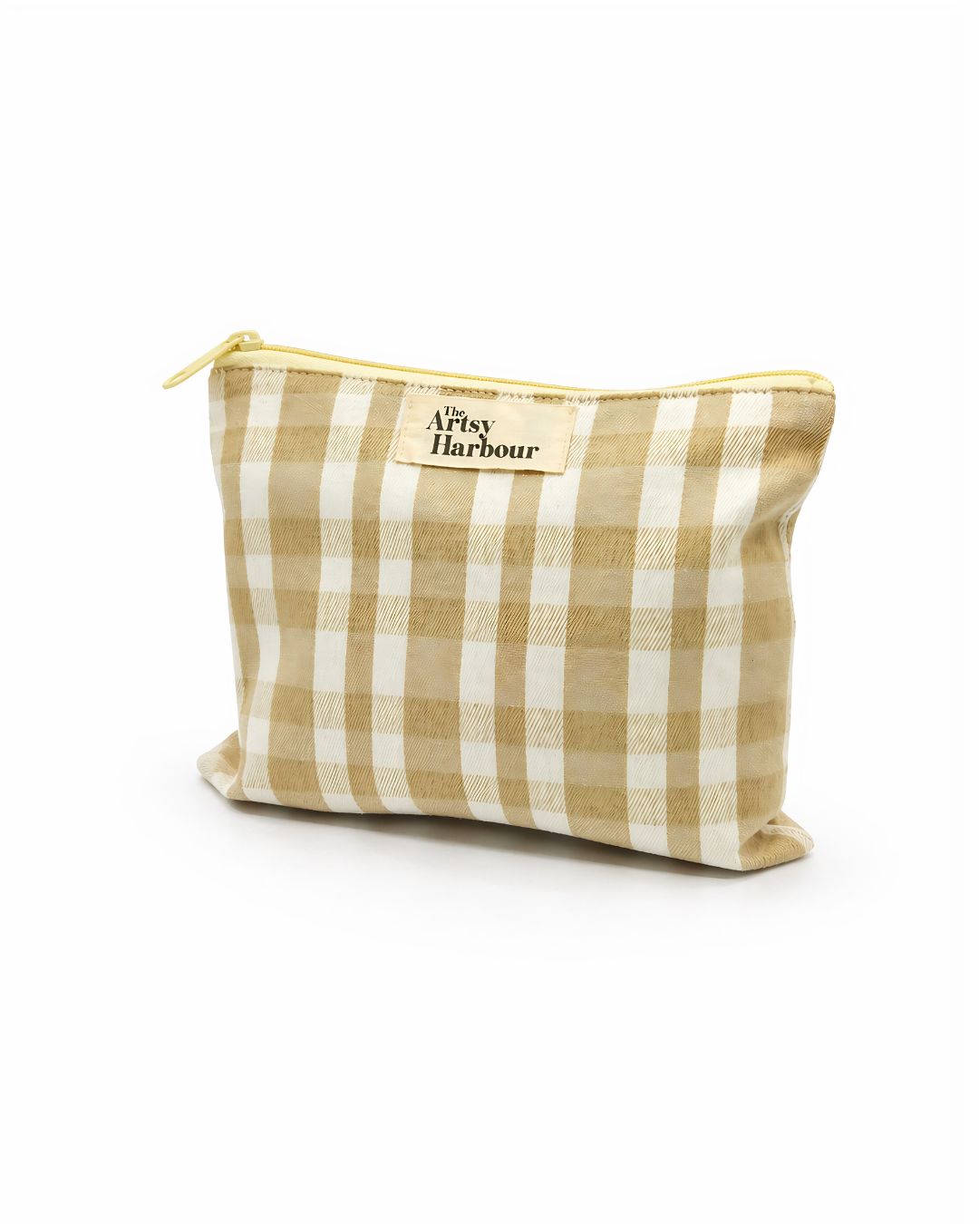 Beige Checkmate Pouch