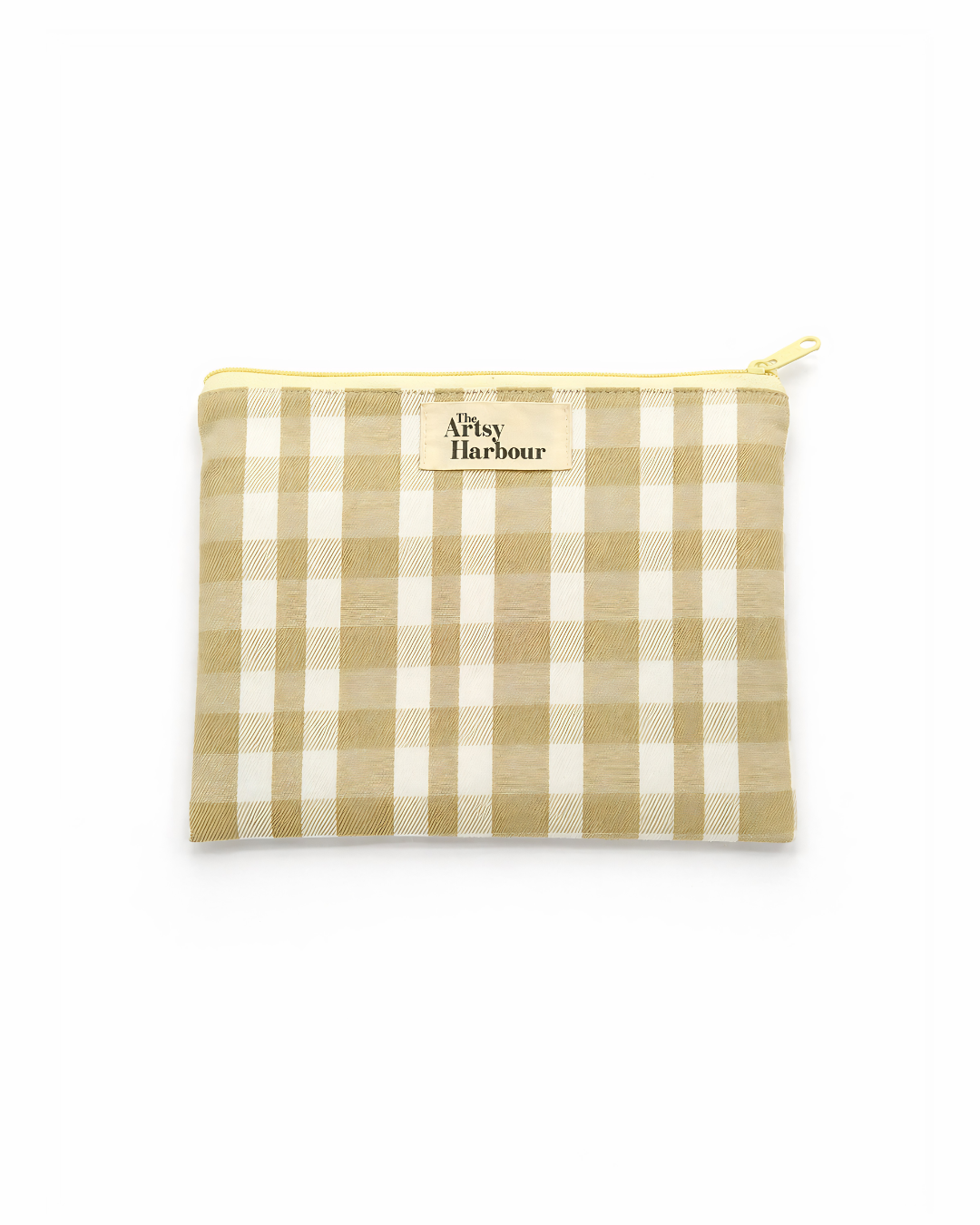 Beige Checkmate Pouch