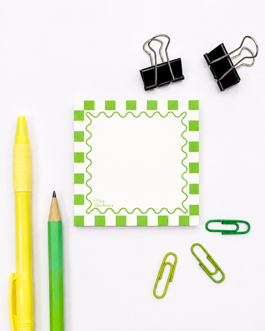 Green Checker Notepad