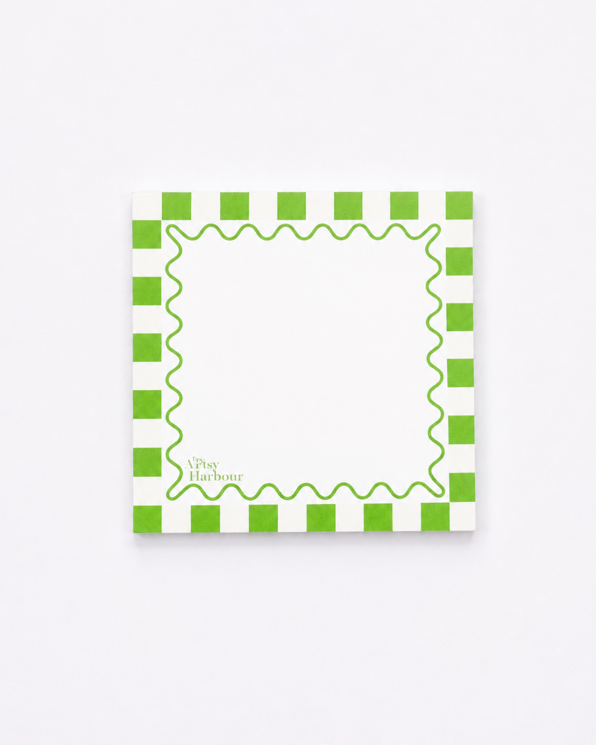Green Checker Notepad