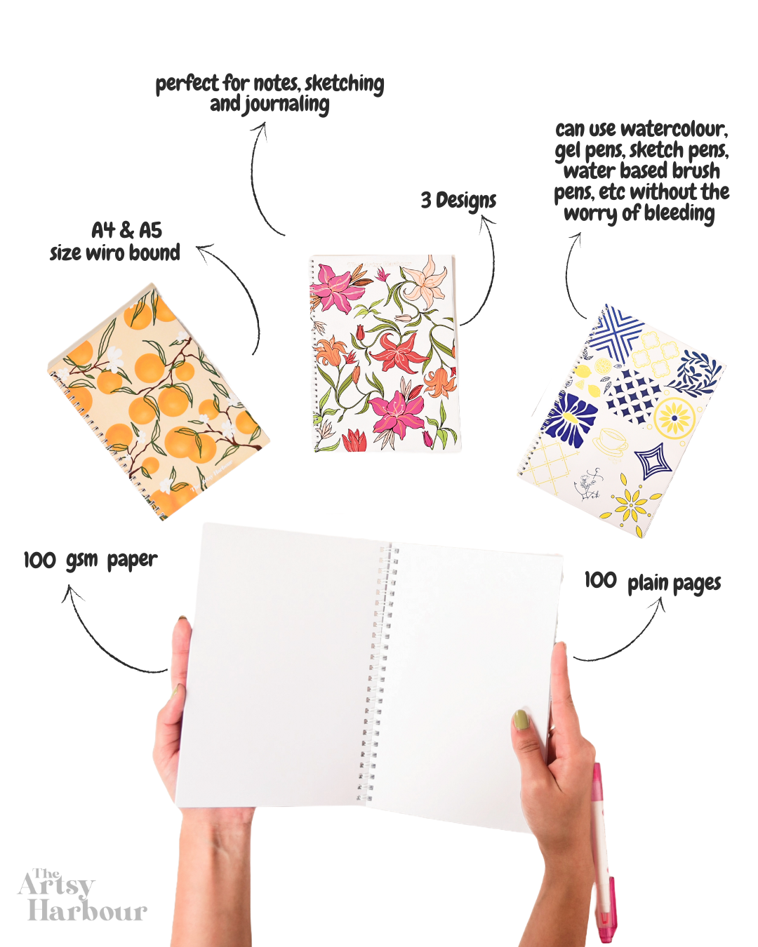 A5 Orange Lush Wiro Notebook