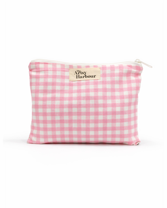 Pink Checkmate Pouch