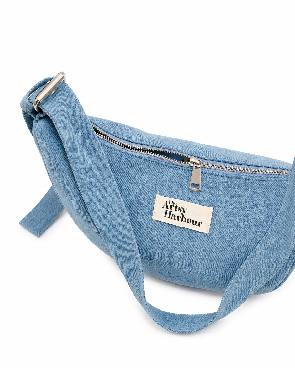 Denim Moon Bag