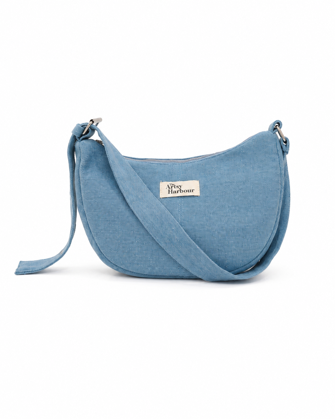 Denim Moon Bag